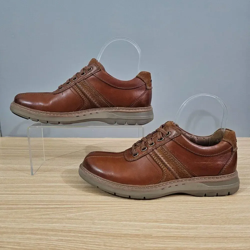 Clarks Oxfords Un Ramble Go Sneaker Mens Size 7 Brown Leather Shoes